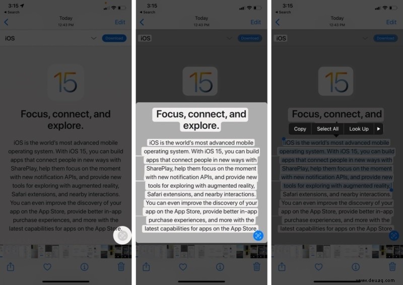 So verwenden Sie Live-Text in iOS 15 und iPadOS 15 
