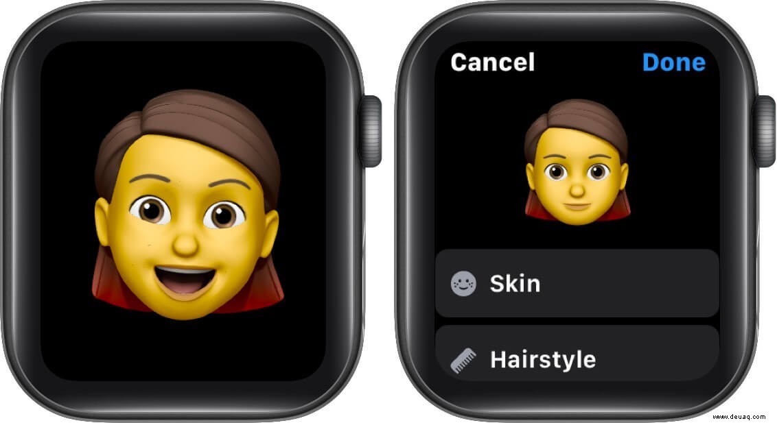 So verwenden Sie Memoji auf der Apple Watch in watchOS 8 