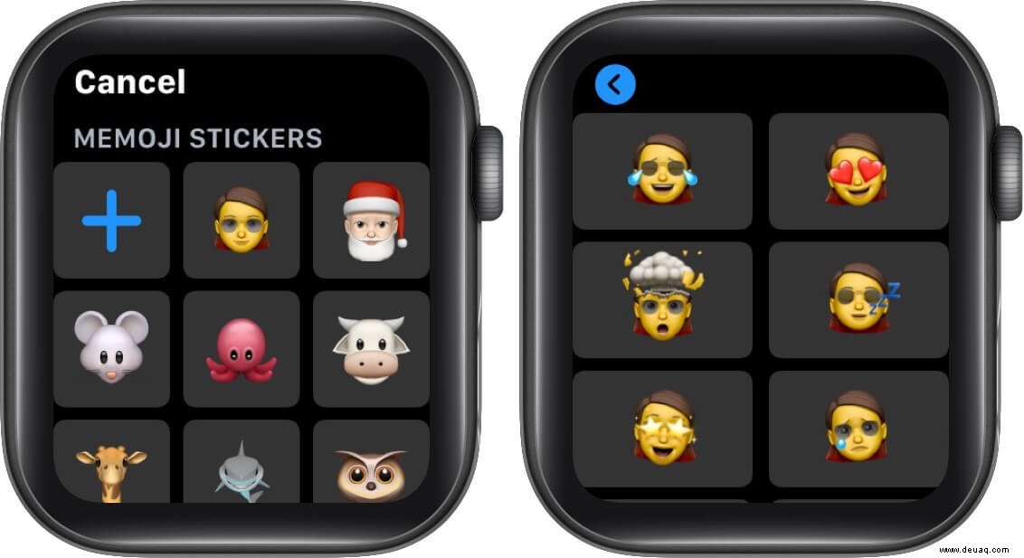 So verwenden Sie Memoji auf der Apple Watch in watchOS 8 