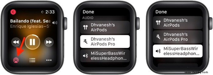 So verwenden Sie AirPlay auf der Apple Watch mit watchOS 8 