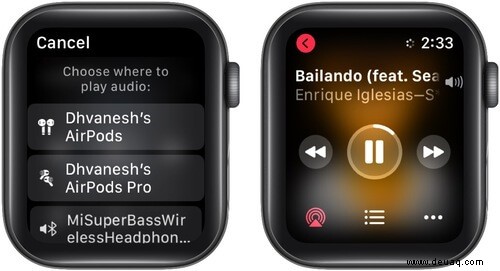 So verwenden Sie AirPlay auf der Apple Watch mit watchOS 8 