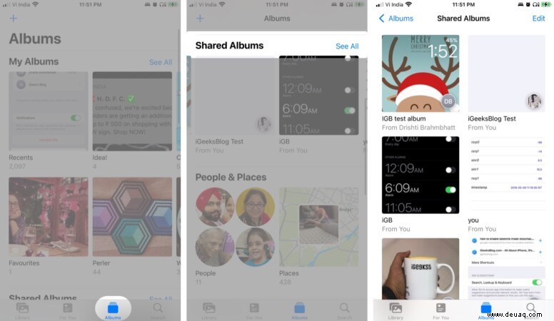 So verwenden Sie freigegebene Alben auf iPhone und iPad 