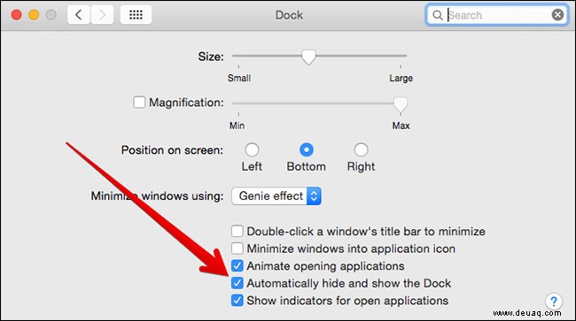 So verstecken oder zeigen Sie das Dock in macOS Monterey oder früher 