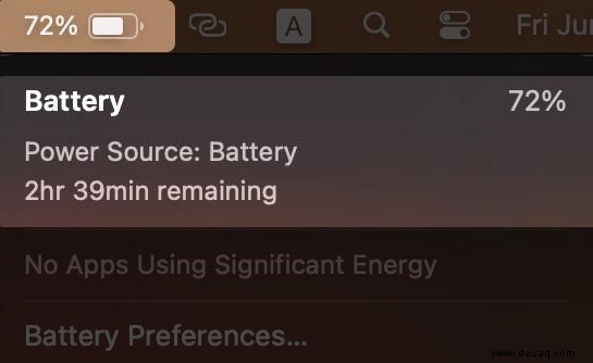 So zeigen Sie den Batterieprozentsatz auf dem Mac an (macOS Monterey aktualisiert) 