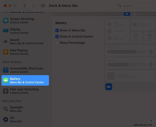 So zeigen Sie den Batterieprozentsatz auf dem Mac an (macOS Monterey aktualisiert) 