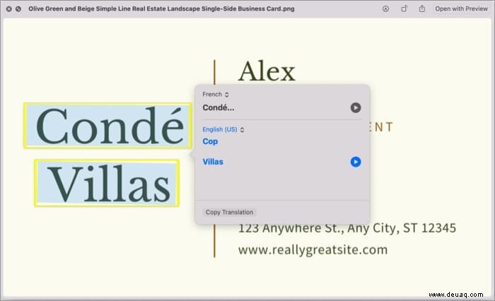 So verwenden Sie Live-Text auf einem Mac mit macOS Monterey 