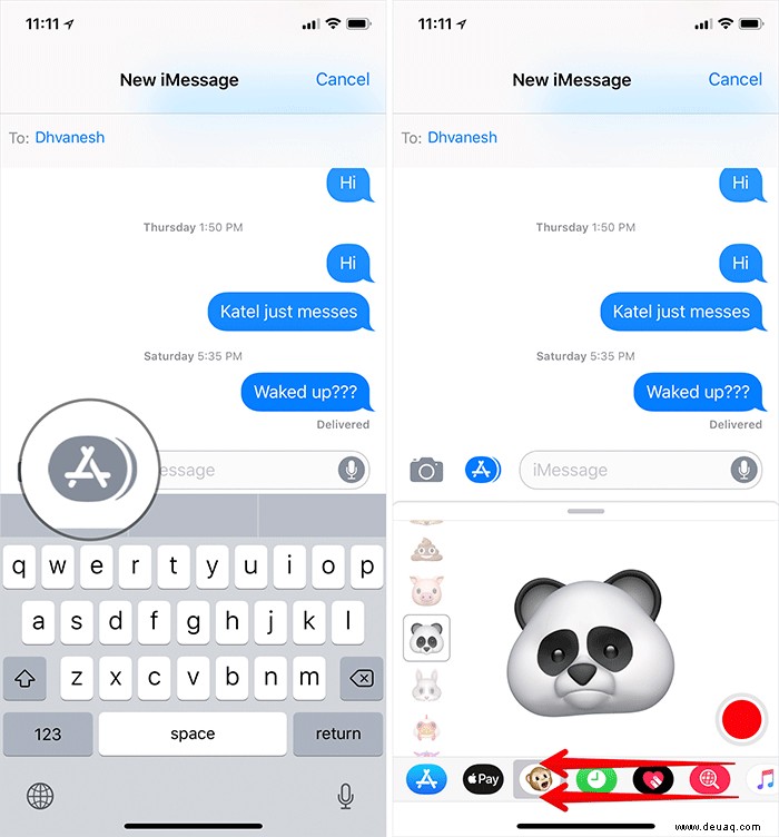 So löschen Sie iMessage-Apps von iPhone und iPad 