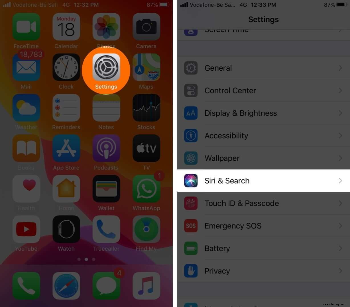 So deaktivieren Sie Siri-Vorschläge auf dem Sperrbildschirm auf dem iPhone 