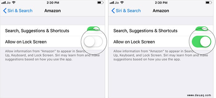So deaktivieren Sie Siri-Vorschläge auf dem Sperrbildschirm auf dem iPhone 