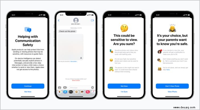 So verwenden Sie Kommunikationssicherheitsmeldungen unter iOS 15 