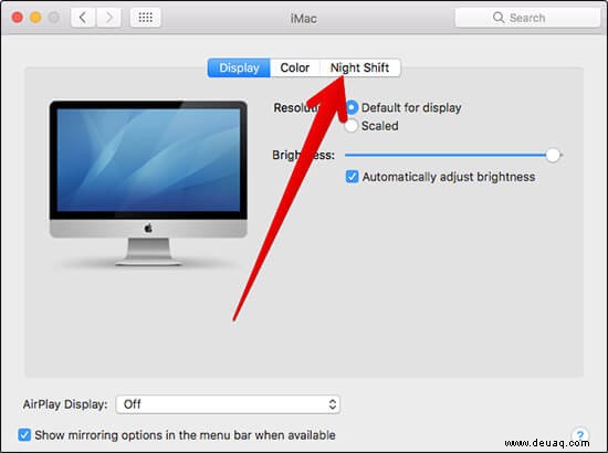 So aktivieren Sie den Nachtschichtmodus auf einem Mac mit macOS Monterey 