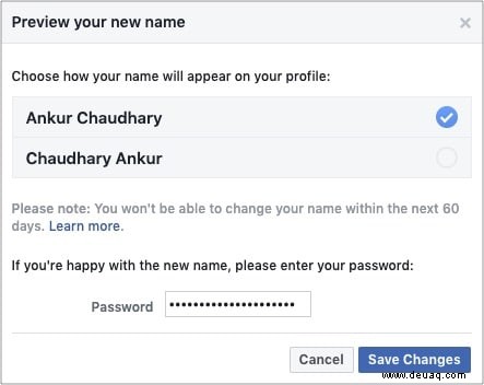 So ändern Sie Ihren Namen auf Facebook im Jahr 2022 