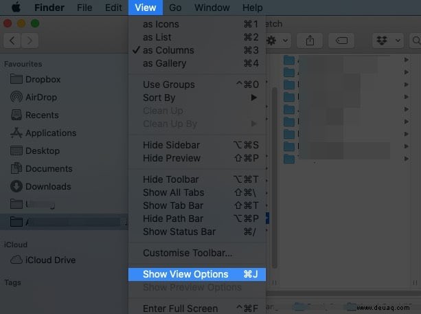 So ändern Sie die Schriftgröße im Finder auf dem Mac (am einfachsten) 