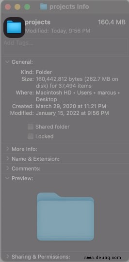So ändern Sie Datei- und Ordnersymbole auf dem Mac (macOS Monterey) 