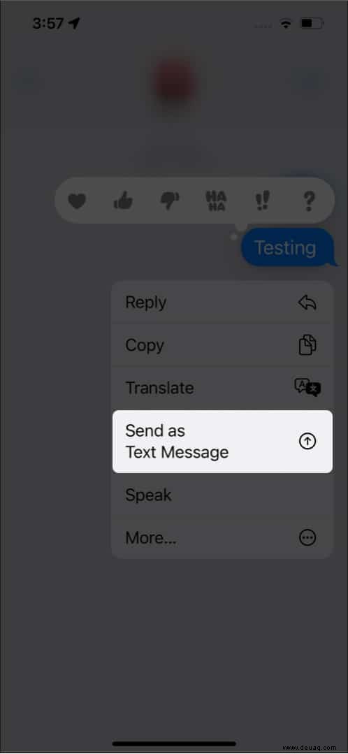 So senden Sie Textnachrichten (SMS) anstelle von iMessage auf dem iPhone 