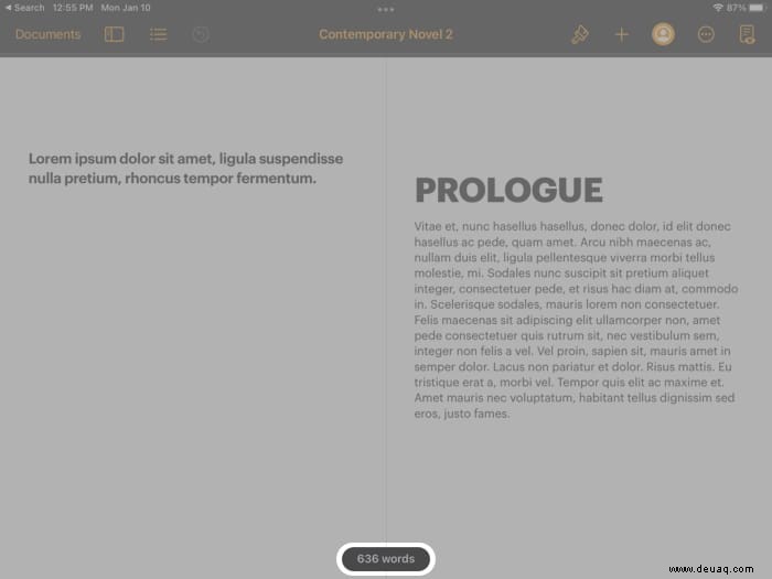 So zeigen Sie die Wortzahl in Pages auf iPhone, iPad und Mac an 