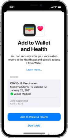 So fügen Sie eine COVID-19-Impfkarte zu Apple Wallet hinzu 