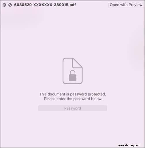 So entfernen Sie den Passwortschutz von PDF-Dateien auf dem Mac 