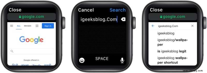 So surfen Sie mit der Apple Watch im Internet 