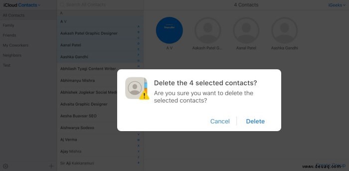 So löschen Sie mehrere Kontakte auf dem iPhone gleichzeitig (3 Möglichkeiten) 
