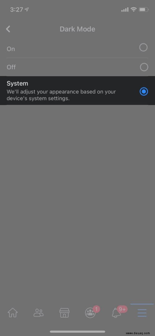 So aktivieren Sie den Facebook Dark Mode auf dem iPhone 