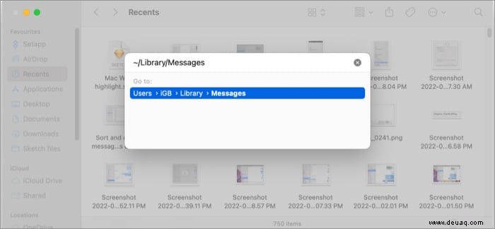 So löschen Sie Nachrichten auf dem Mac 