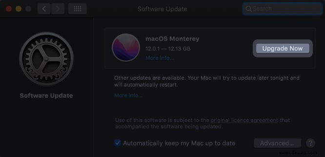 So aktualisieren Sie macOS auf einem Macbook 