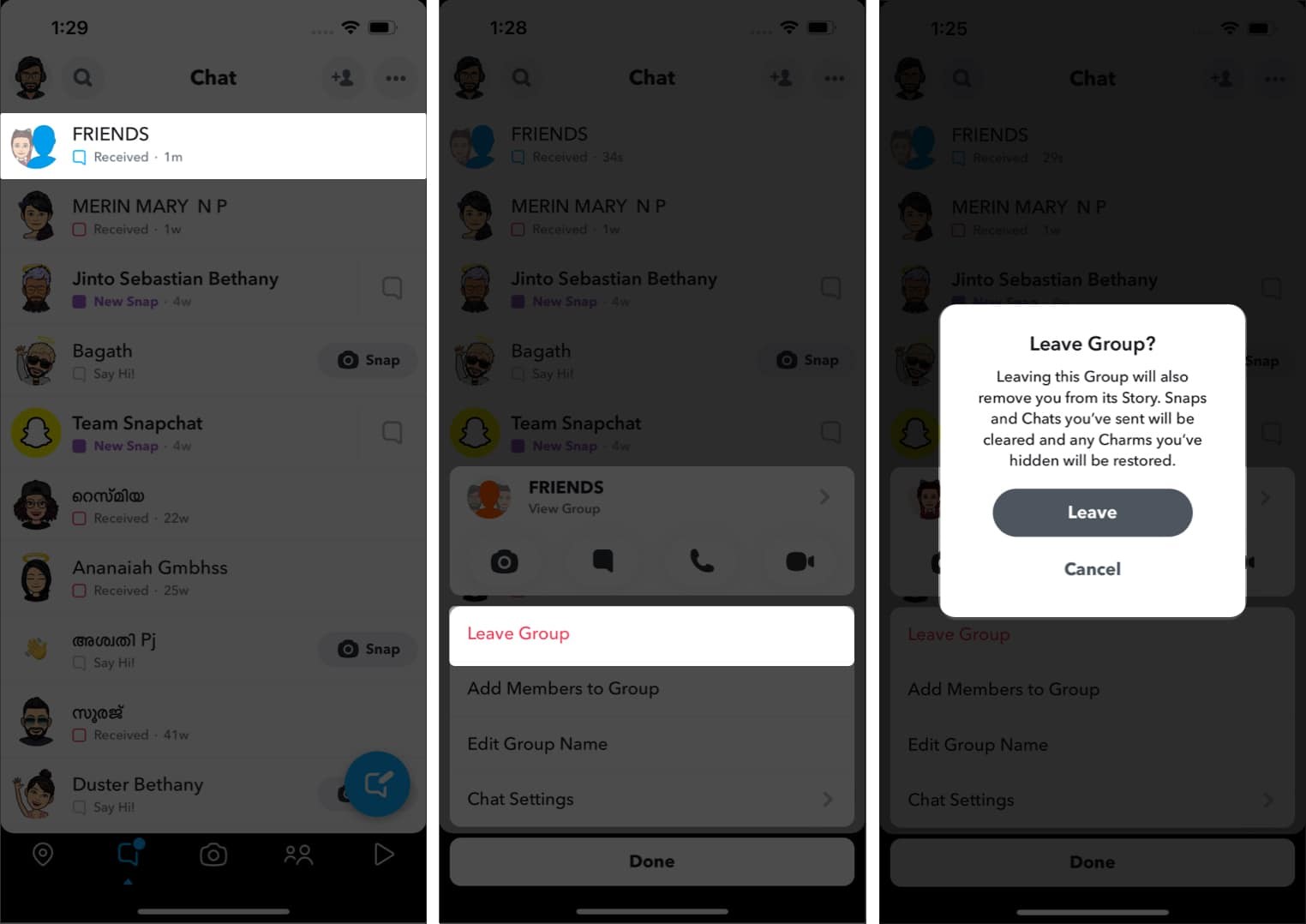 So entfernen Sie jemanden aus der Snapchat-Gruppe auf iPhone, iPad und Android 