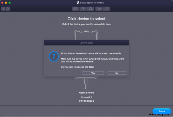 So löschen Sie alle Ihre iPhone-Daten dauerhaft mit Stellar Eraser 