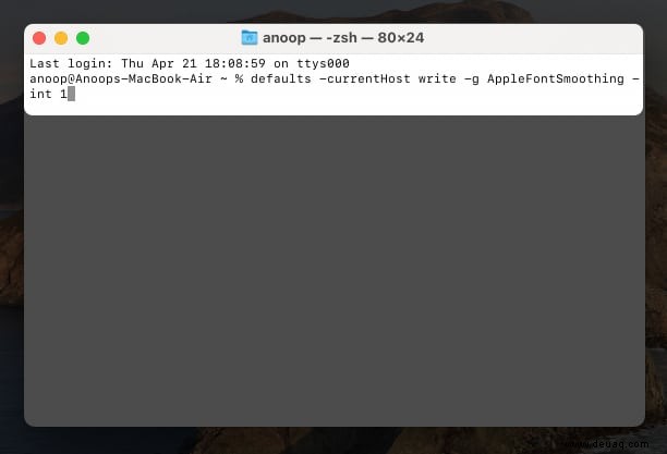 So ändern oder entfernen Sie die Schriftglättung auf dem Mac 