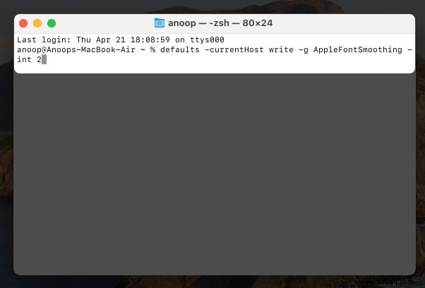 So ändern oder entfernen Sie die Schriftglättung auf dem Mac 