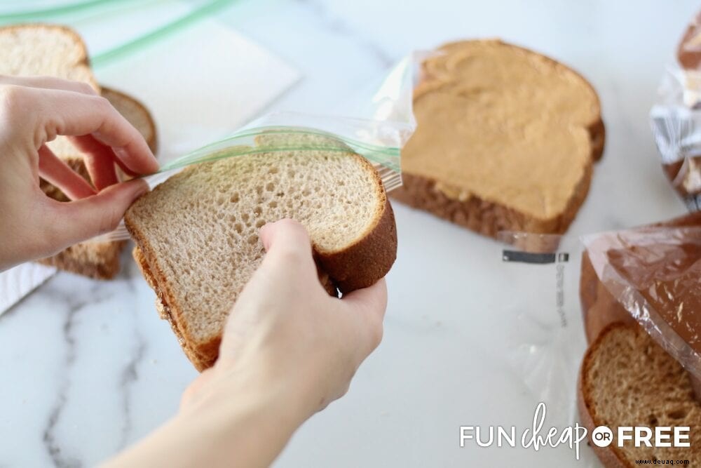 Gefriersandwich-Ideen für das Mittagessen 