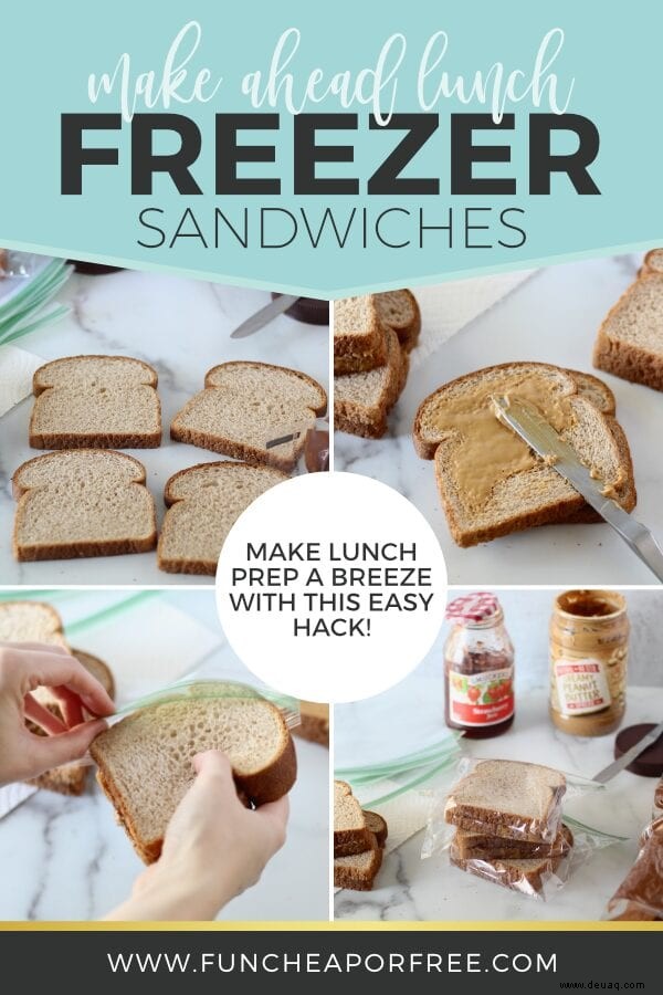 Gefriersandwich-Ideen für das Mittagessen 