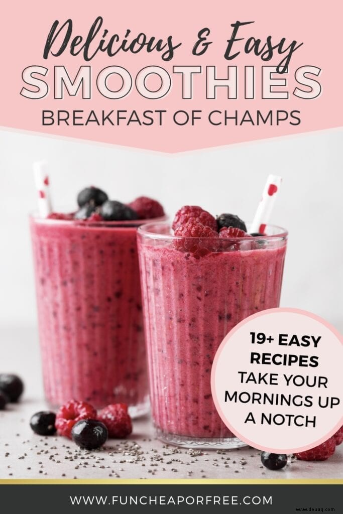 Über 18 einfache Smoothie-Rezepte! Make-Ahead-Frühstück der Champions 