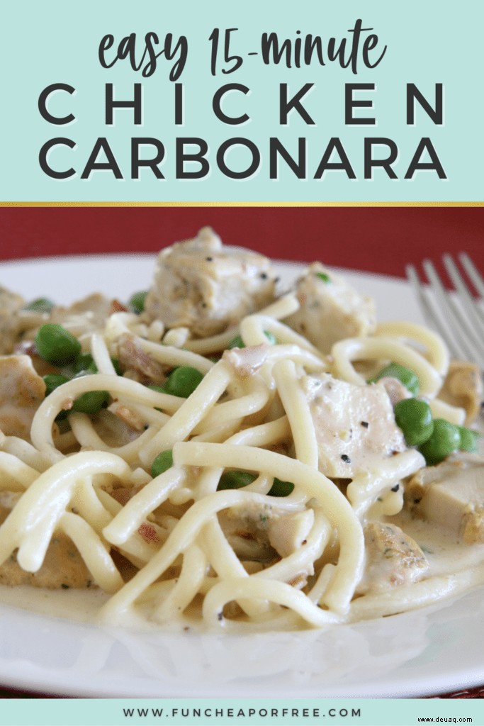 15-Minuten-Hähnchen-Carbonara-Rezept – Ihr neues Lieblingsgericht im Regal zum Kochen im Gefrierschrank! 