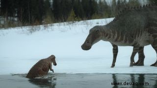 Kuschelige T. rexes und ringende Sauropoden:Dinosaurier auf Prehistoric Planet werden Sie in Erstaunen versetzen 