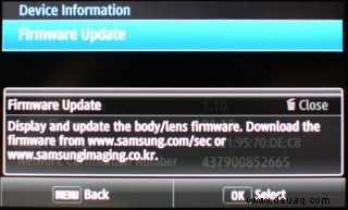 So aktualisieren Sie die Firmware der Samsung NX300-Kameras 