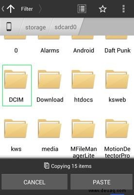 So übertragen Sie Kamerafotos auf ein Android-Telefon 