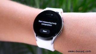 So verwenden Sie die Samsung Galaxy Watch 4, um die Körperzusammensetzung zu messen 