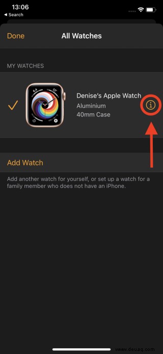 So entkoppeln Sie eine Apple Watch 