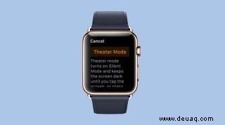 So verwenden Sie den Theatermodus auf der Apple Watch 