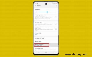 So passen Sie die Anzeigeeinstellungen des Galaxy Note 10 an 