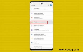 So passen Sie die Anzeigeeinstellungen des Galaxy Note 10 an 