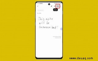 So transkribieren und exportieren Sie schriftliche Notizen auf dem Galaxy Note 10 