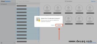 So löschen Sie mehrere Kontakte auf dem iPhone 