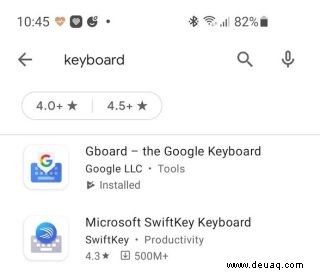 So ändern Sie die Tastatur auf Android 