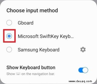 So ändern Sie die Tastatur auf Android 