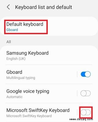 So ändern Sie die Tastatur auf Android 