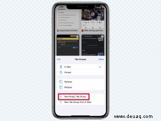 So verwenden Sie Tab-Gruppen in iOS 15 Safari 