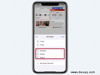 So verwenden Sie Tab-Gruppen in iOS 15 Safari 